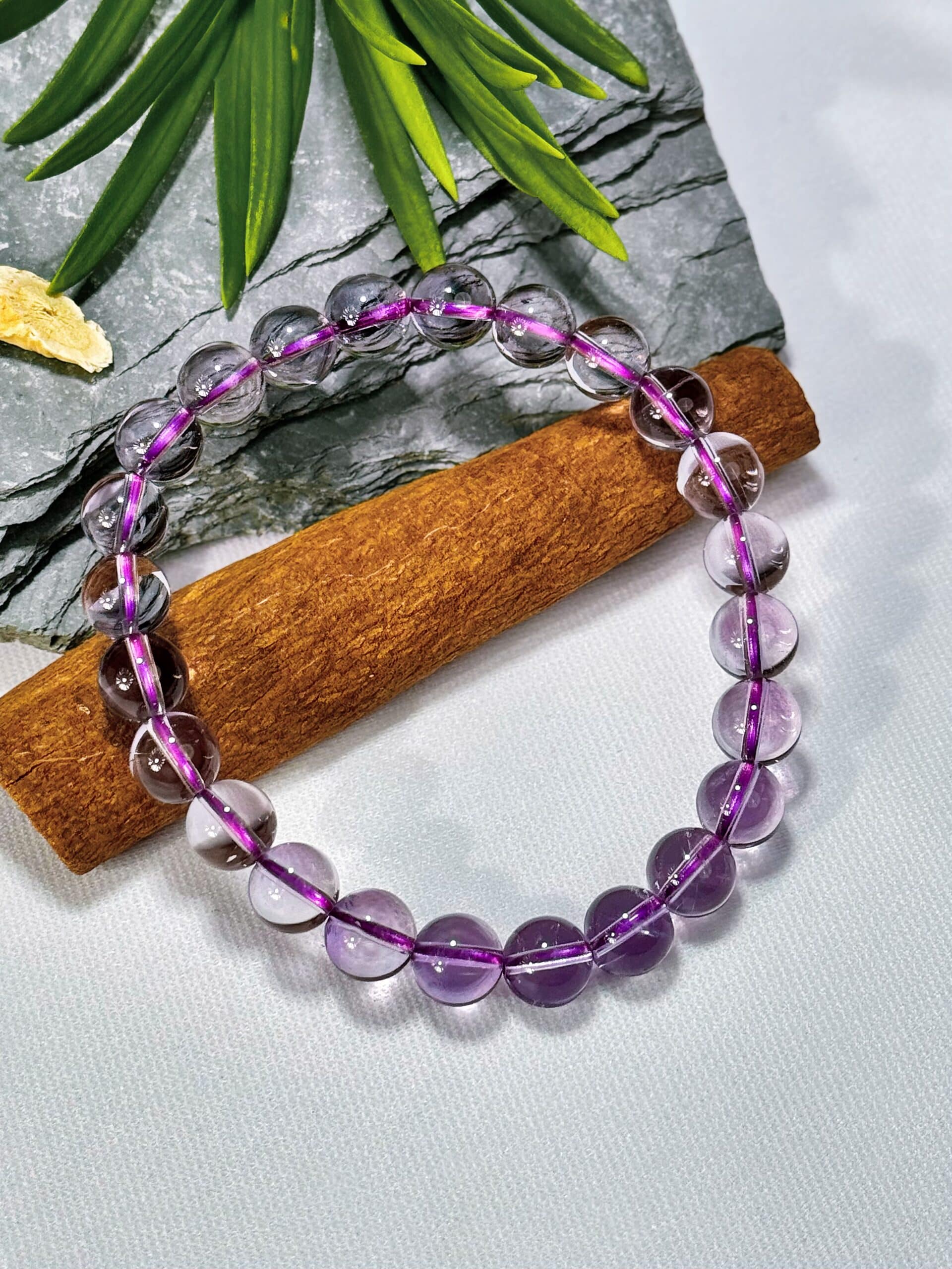 Water-Fire Balance Light Amethyst Bracelet - 图片 3