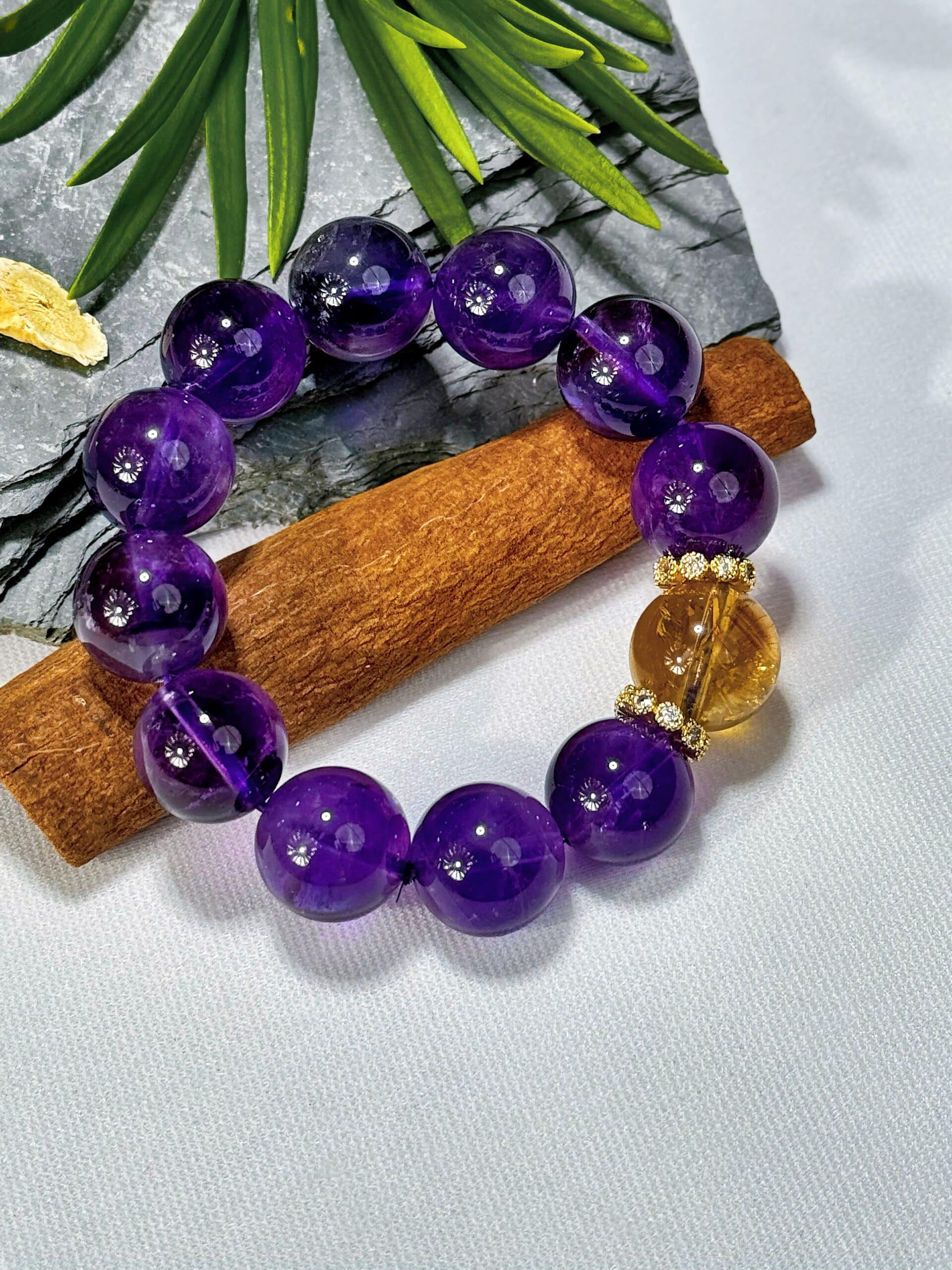 Mind-Clearing & Fortune-Blessing Dual-Crystal Bracelet - 图片 2