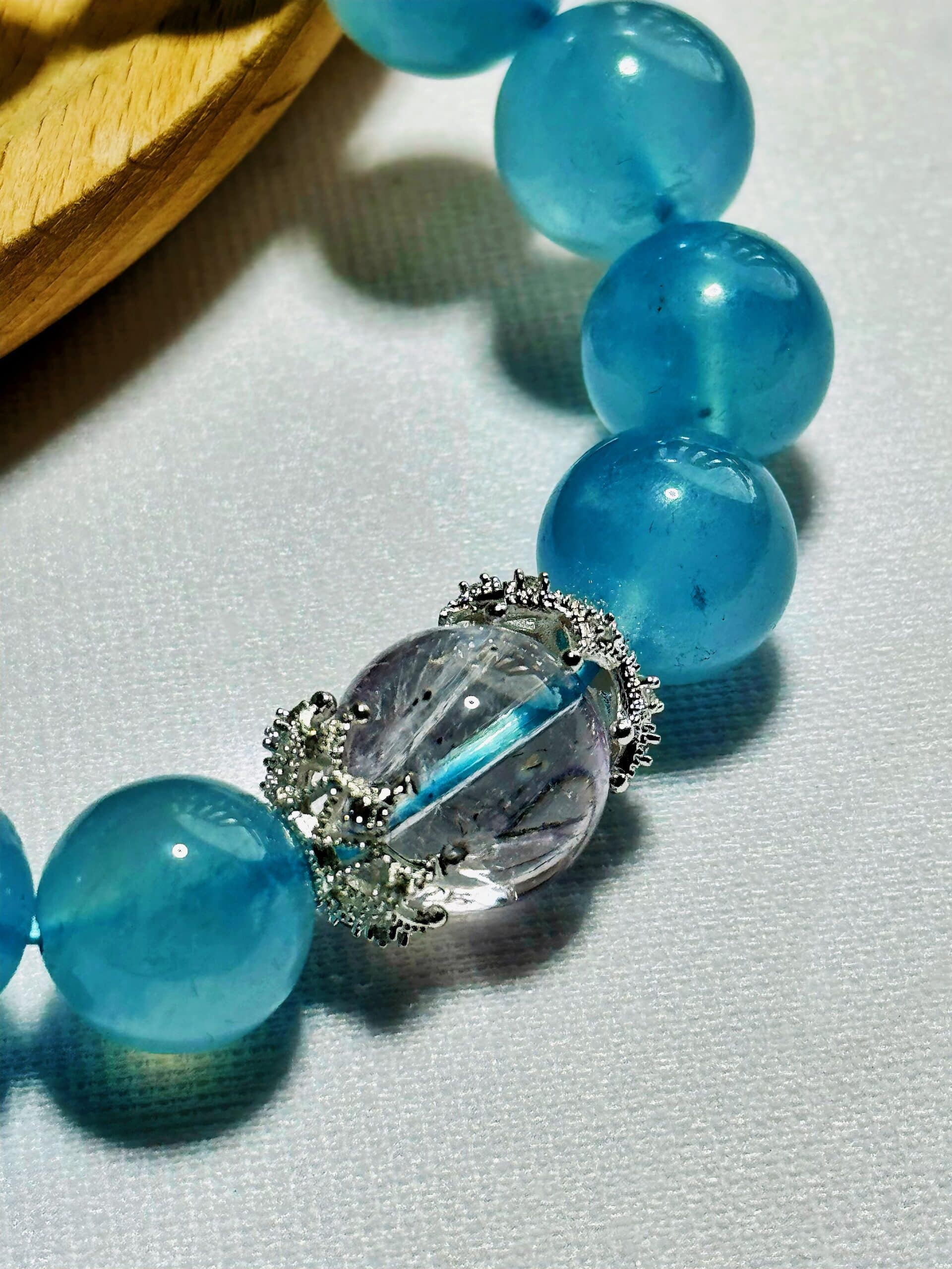 Clear Tide Wisdom-Flow Aquamarine Bracelet - 图片 4