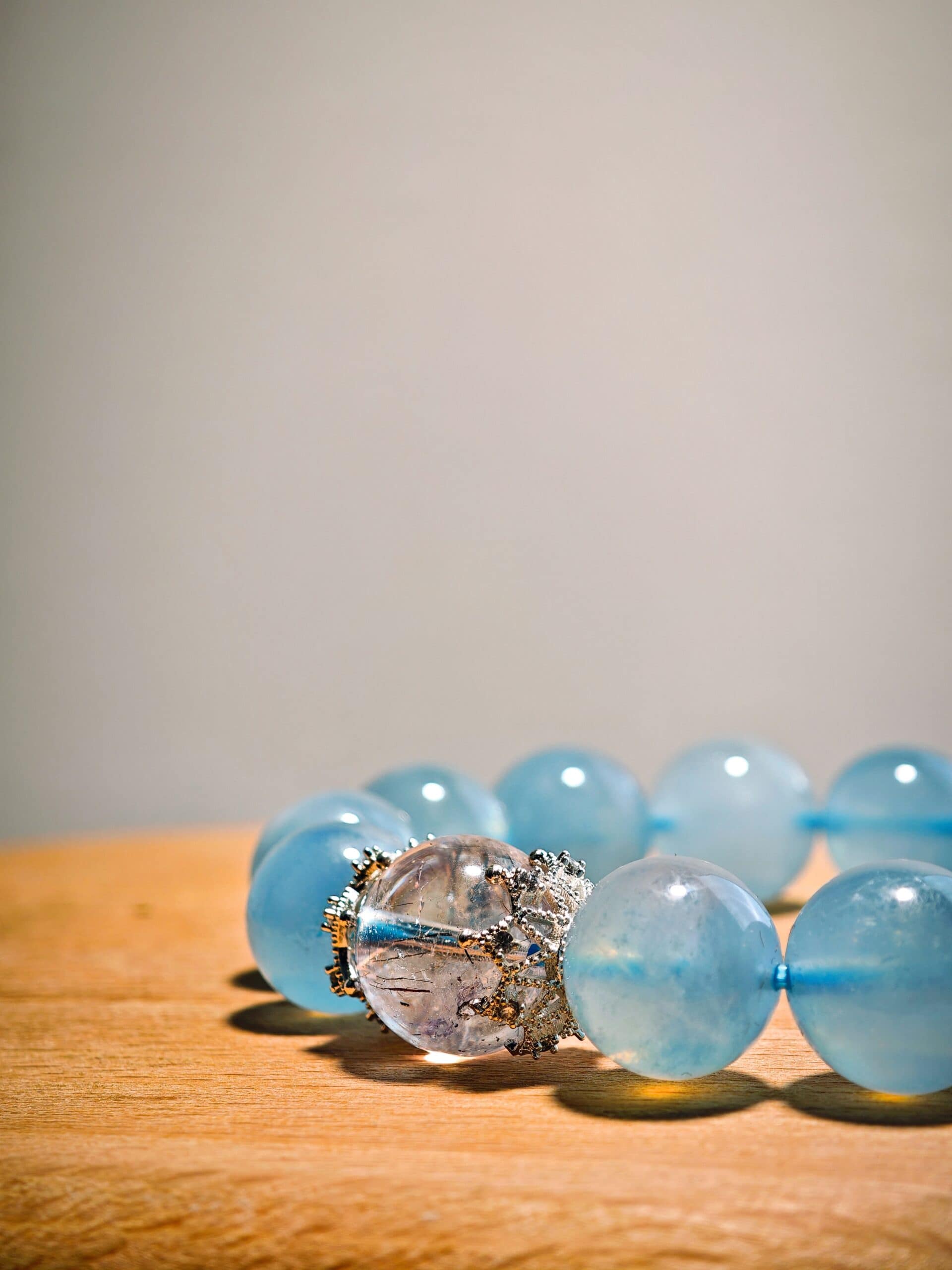 Clear Tide Wisdom-Flow Aquamarine Bracelet - 图片 5