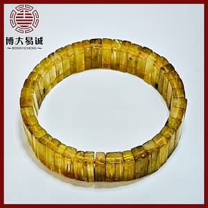 Metal Fortune Sharp Capture Rutilated Hand Bracelet